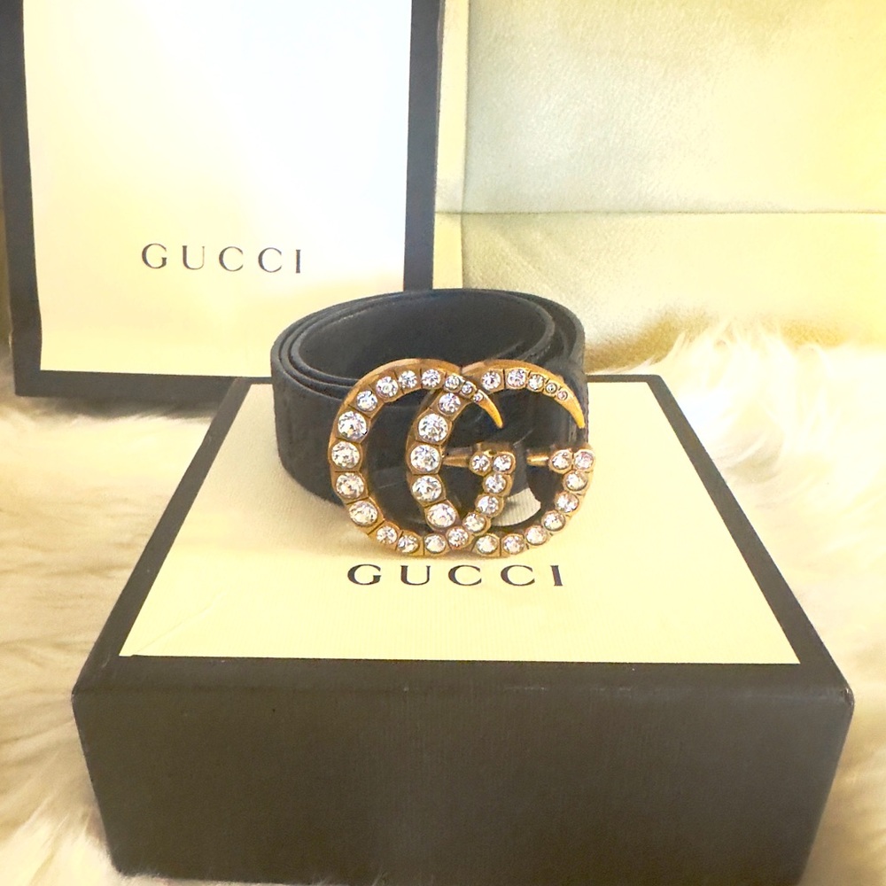 Gucci studded marmont belt